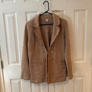 Chico’s Gold Fringe Jacket Sz XL (Chico Sz 3)